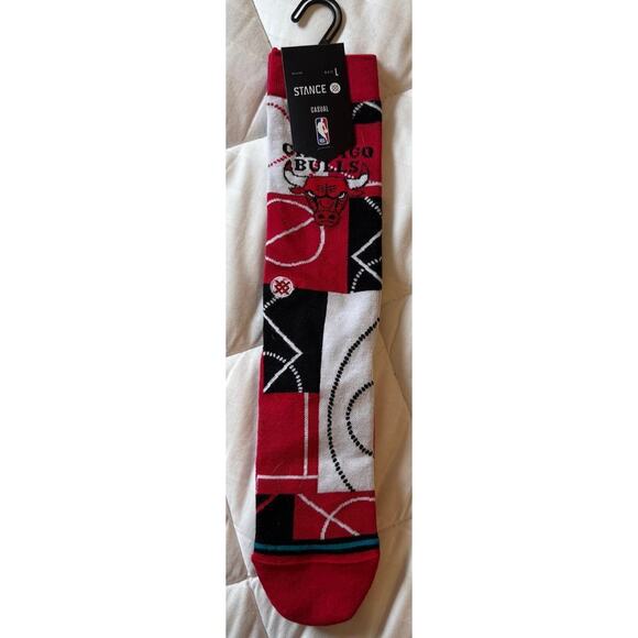 NWT Stance NBA Chicago Bulls Cotton Crew Novelty Socks Basketball - Picture 2 of 4